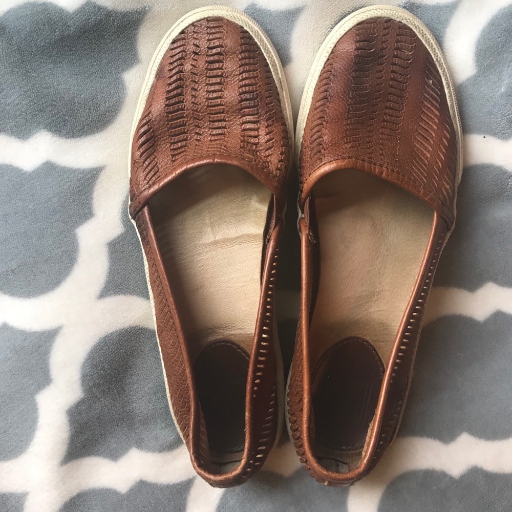 FRYE Kira Slip On Leather Moccasins